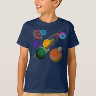 T-shirt Conception de système solaire