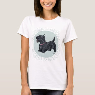 T-shirt Conception de tartan pour Terrier Écossais