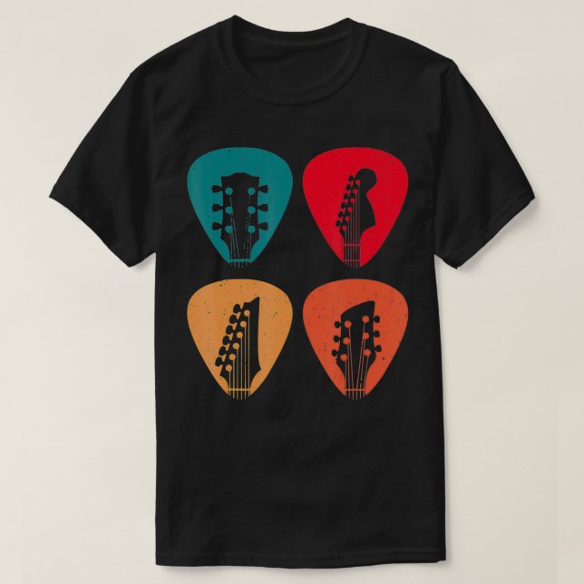 T-shirt Conception De Tête De Guitare Pour Guitare Player (Design devant)