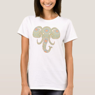 T-shirt Conception de tête d'éléphant de mandala