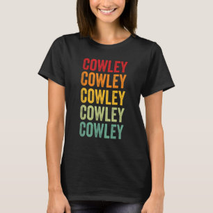 T-shirt Conception de texte arc-en-ciel du comté de Cowley