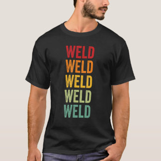 T-shirt Conception de texte arc-en-ciel du comté de Weld C