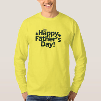 T-shirt Conception de texte de Fête des pères heureuse