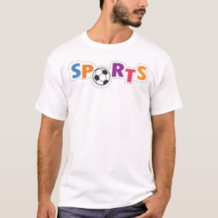 T-shirt Conception de texte de sports colorés