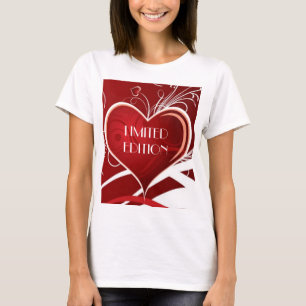T-shirt Conception De Texte Drôle Et Grand Coeur Rouge