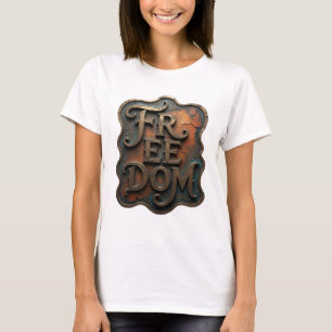 T-shirt Conception de texte Dynamic Gold LIBERTÉ