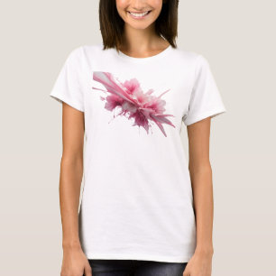 T-shirt Conception de texte ÉCLABOUSSURE DE PEINTURE ROSE 