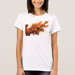 T-shirt Conception de texte ÉTOILES D'OR Rouge Clair