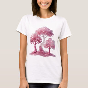 T-shirt Conception de texte FANTASY TREES argent chic