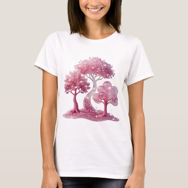 T-shirt Conception de texte FANTASY TREES argent chic (Devant)