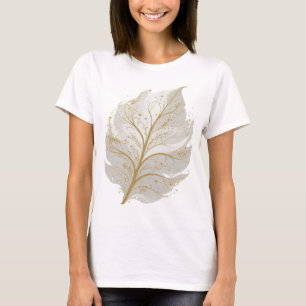 T-shirt Conception de texte FEUILLE BRILLANTE Or Frais