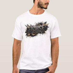 T-shirt Conception de texte FOCALISÉ de couleur accrocheus