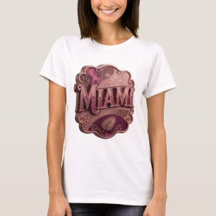 T-shirt Conception de texte MIAMI rose dynamique