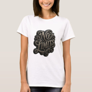 T-shirt Conception de texte Or Attrayant SANS LIMITES