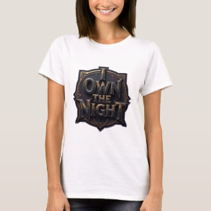T-shirt Conception de texte Or Clair JE POSSÈDE LA NUIT