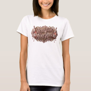 T-shirt Conception de texte Rose STATEMENT MOINS DE PAROLE