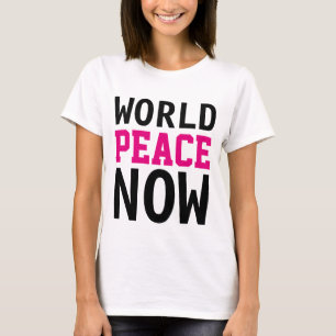 T-shirt Conception de texte simple "PAIX MONDIALE MAINTENA