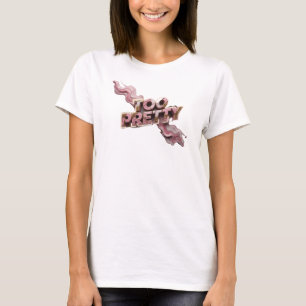 T-shirt Conception de texte Snappy Red TOO PRETTY