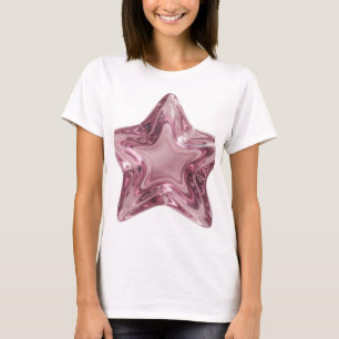 T-shirt Conception de texte STAR BALL rose élégant