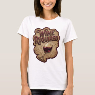 T-shirt Conception de texte vin requis Classic Gold
