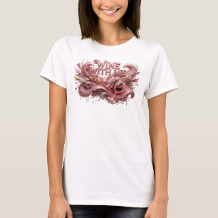 T-shirt Conception de texte VINS AVEC MOI Rose accrocheuse