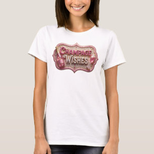 T-shirt Conception de texte VŒUX DE CHAMPAGNE Rouge Gras