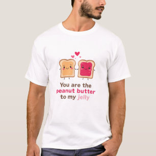 T-shirt Conception de toast mignon beurre de cacahuète à m