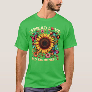 T-shirt Conception de tournesol de bonté d'amour de famill