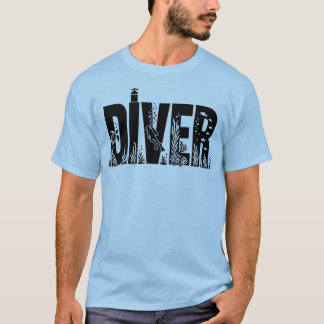 T-shirt Conception de typographie audacieuse pour plongeur