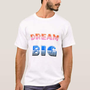 T-shirt Conception de typographie colorée rétro « Rêve gra