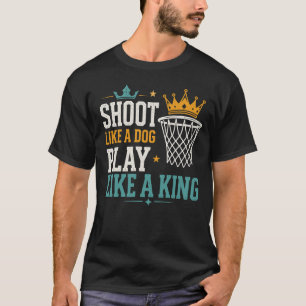 T-shirt Conception de typographie de chien de basketball