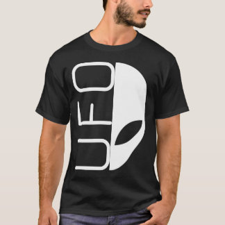 T-shirt Conception de typographie de visage à moitié UFO d