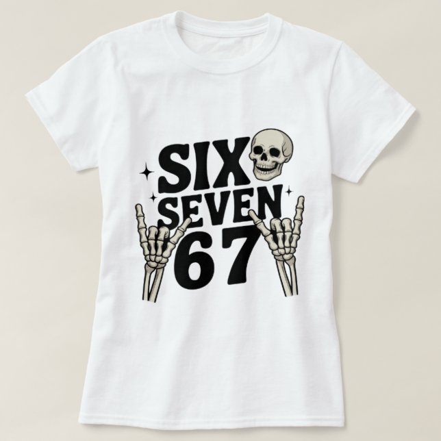 T-shirt Conception de typographie minimale Six Sept 67 (Design devant)