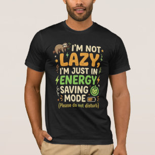 T-shirt Conception de typographie Mode Économie d'Énergie