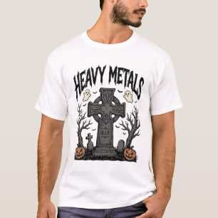 T-shirt Conception de vecteur de cimetière d'Halloween de 