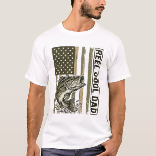T-shirt Conception de vecteur de drapeau de pêche à la bas