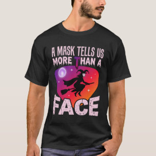 T-shirt Conception de vecteur de lune de sorcière masquée