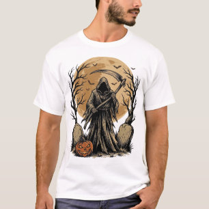 T-shirt Conception de vecteur de lune d'Halloween de fauch
