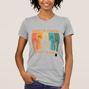 T-shirt Conception de vecteur de maison hantée par un fant