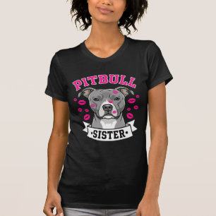 T-shirt Conception de vecteur de sœur de Pitbull amoureuse