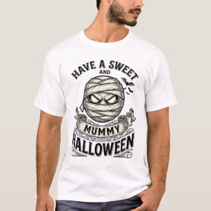 T-shirt Conception de vecteur vintage Halloween Sweet Mumm