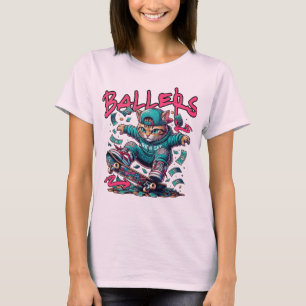T-shirt Conception de vêtements de rue Ballers Rich Cat –