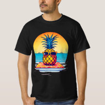 Conception de vibes d'été de l'ananas réfrigéré,
