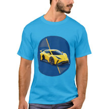 Conception de vitesse à contraste bleu Racer jaune