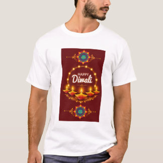 T-shirt Conception de voeux de mandala élégante et heureus