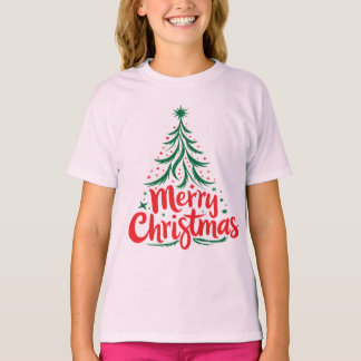 T-shirt Conception de voeux de Noël festive et joyeuse
