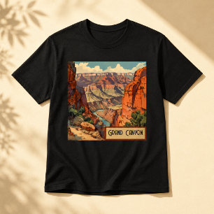 T-shirt Conception de voyage rétro Grand Canyon