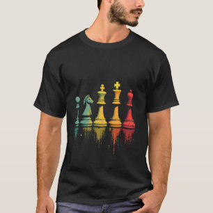 T-shirt Conception d'échecs colorée