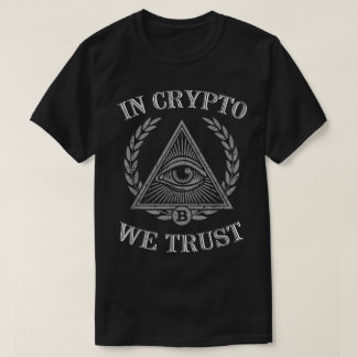 T-shirt Conception d'emblème « En Crypto Nous Avons Confia