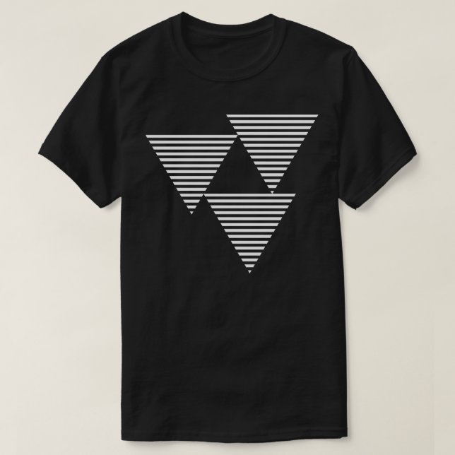 T-shirt conception des lignes triangles (Design devant)